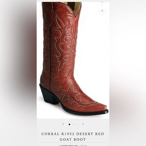 Corral boots Red Goat leather